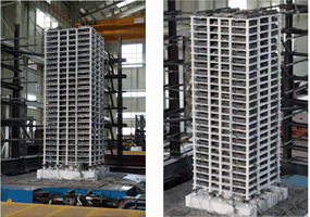 25 story building seismic test (1/15 scale – Taft)